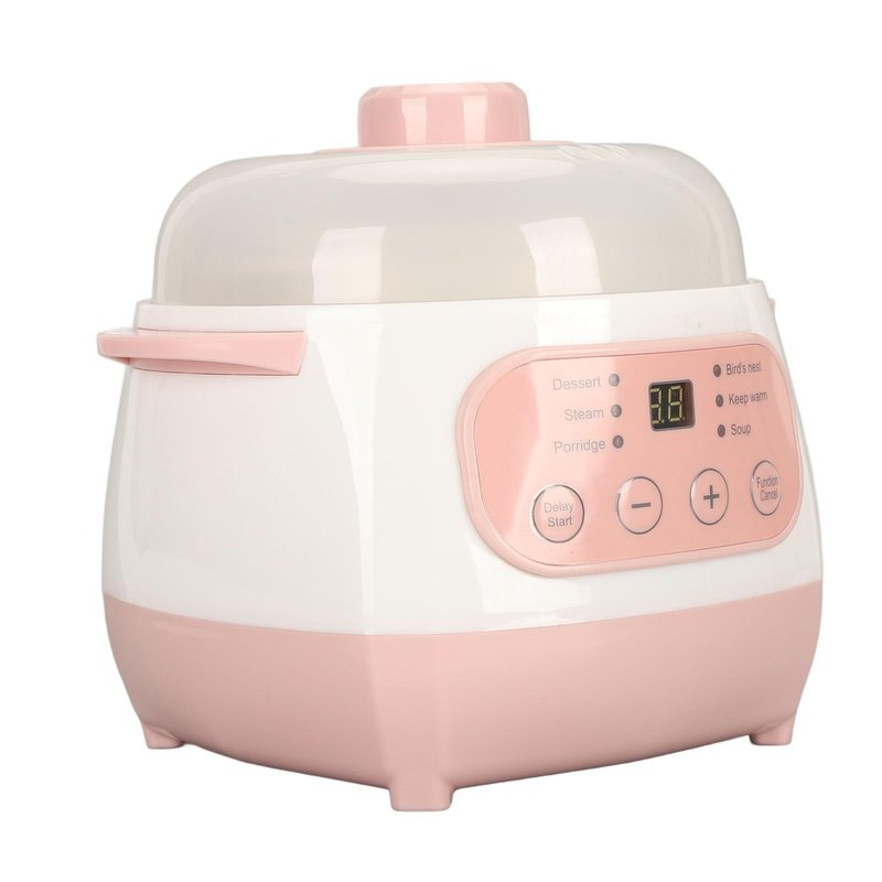 Mini Ceramic Stew Cooker With 1l Capacity And Antidry Burn Function, Electric Slow Cookers For Small Kitchen, Electric Stewing Pan Appointment Timing Sputum Stewed Automatic Boiled Porridge