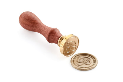 Wax Seal Stamper, VOOSEYHOME Initial Handwritten Letter Alphabet B Stamp with Rosewood Handle, Decorating on Invitations Mail Envelopes Cards Books for Birthday Themed Party Wedding Signature