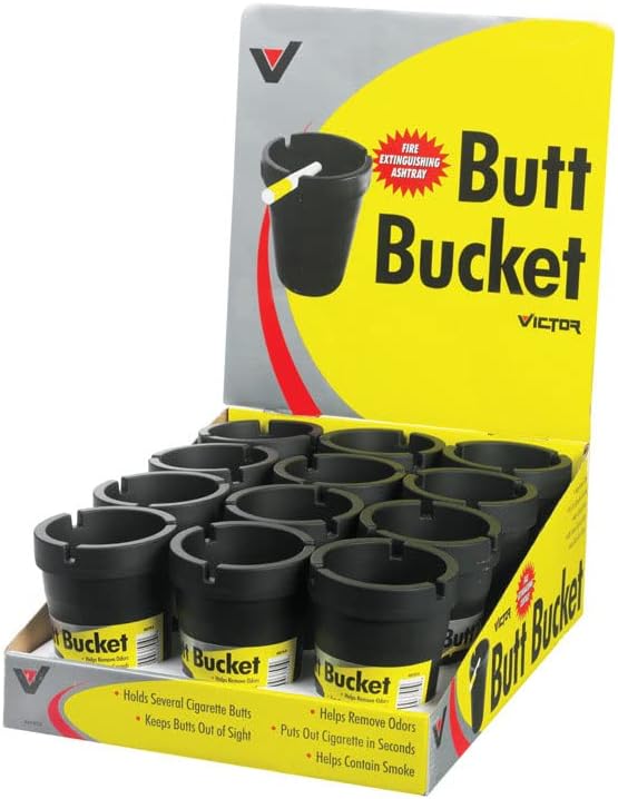 Victor Black Butt Bucket - Extinguishing Ashtray, 1 pk