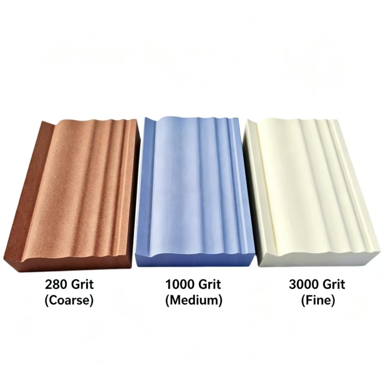 RYFCRRZ Sharpening Stones for Wood Carving Tools - Whetstones Wood Carvers Sharpener -Gouge Sharpening Stone 280 & 1000 & 3000 Grit