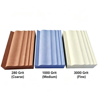 RYFCRRZ Sharpening Stones for Wood Carving Tools - Whetstones Wood Carvers Sharpener -Gouge Sharpening Stone 280 & 1000 & 3000 Grit