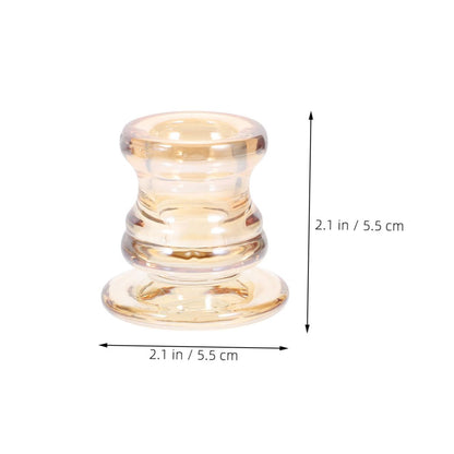 Amosfun 6pcs European Style Glass Tealight Candle Holders Elegant Centerpieces for Weddings Romantic Dinners Home Decor Stable Construction for Use