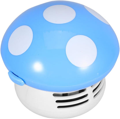 FAVOMOTO Mini Cute Table Dust Vacuum Cleaner, Portable Mushroom Vacuum for Home Office, Handy Dust Sweeper