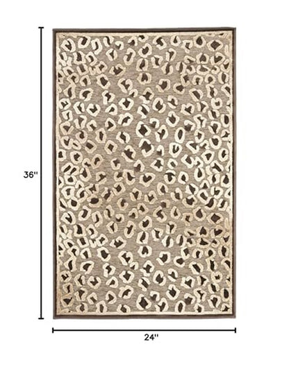 SAFAVIEH Paradise Collection Accent Rug - 2' x 3', Beige & Brown, Animal Print Viscose Design, Ideal for High Traffic Areas in Entryway, Living Room, Bedroom (PAR84-303)