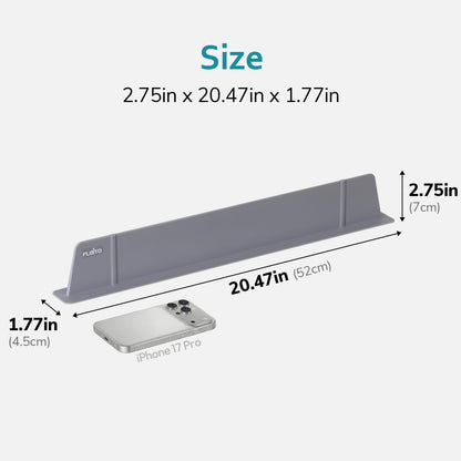 carrotez Silicone Kitchen Sink Splash Guard for Faucet — Silicone Water Splash Guard Mat, Quick Suction Setup, Gray(20.5 x 1.8 x 2.75")