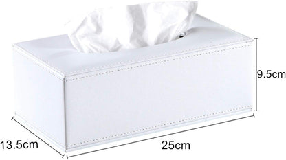 S Forever Decorative Napkin Box, Faux Leather Rectangular Tissue Box Cover, Pink L