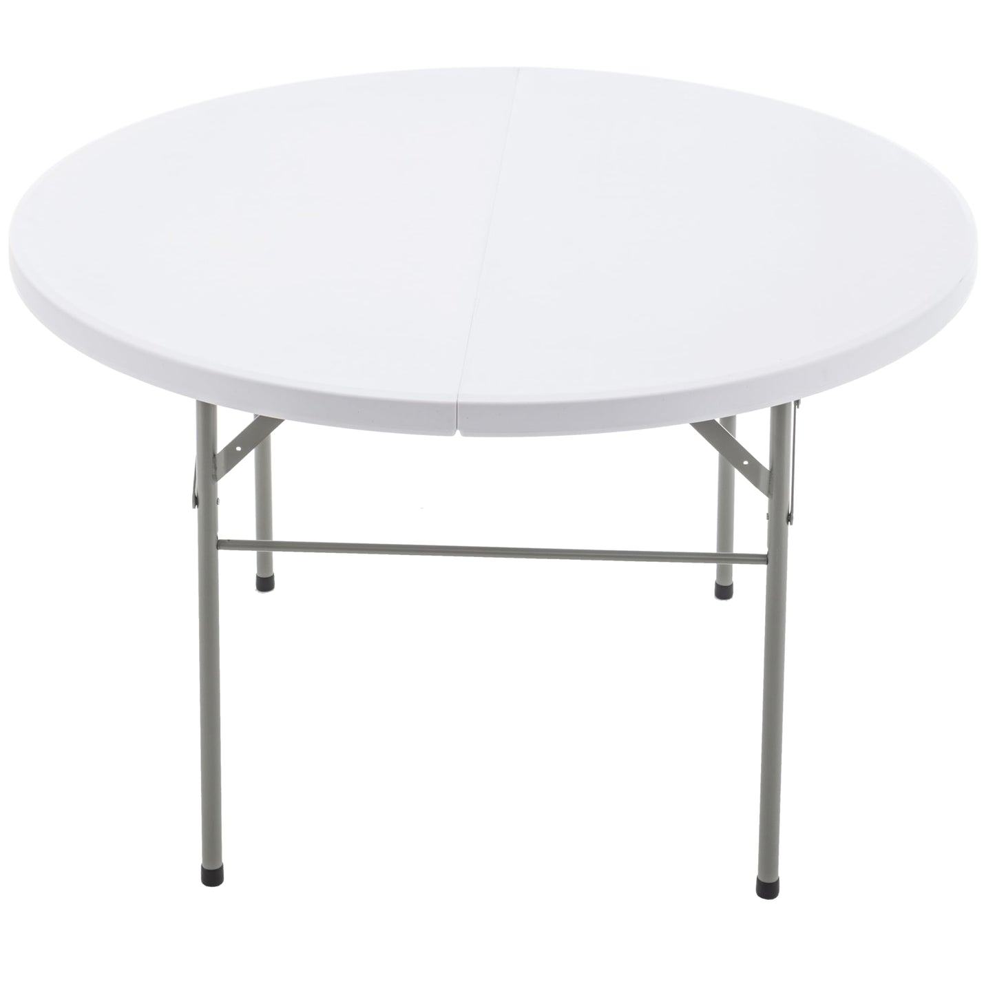 BTEXPERT Set of 5, White 4 Ft 48inch Round Plastic Folding Table Commercial Portable for Banquet Dining Wedding Party Events Home Kitchen Patio Backyard Indoor Outdoor