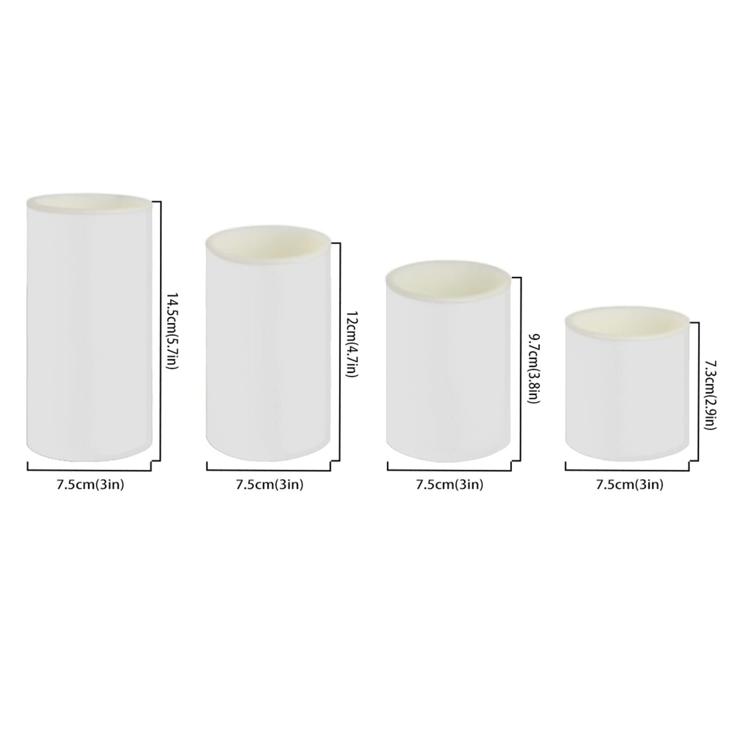 Cozeyat Summer Beach Design Set of 4 LED Votive Lights Multi Color,Changing Candles with Remote Controled,Battery Operated Flickering Real Pillar Tealights for Wedding,Home,Bathroom
