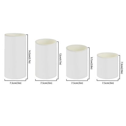 Cozeyat Summer Beach Pattern Flameless Votive Candles 4 Packs,Electric Tealight Battery Powered,Flickering Tea Lights,Cycling 24 Hours Timer Real Wax Lights for Festival Wedding Home Decor