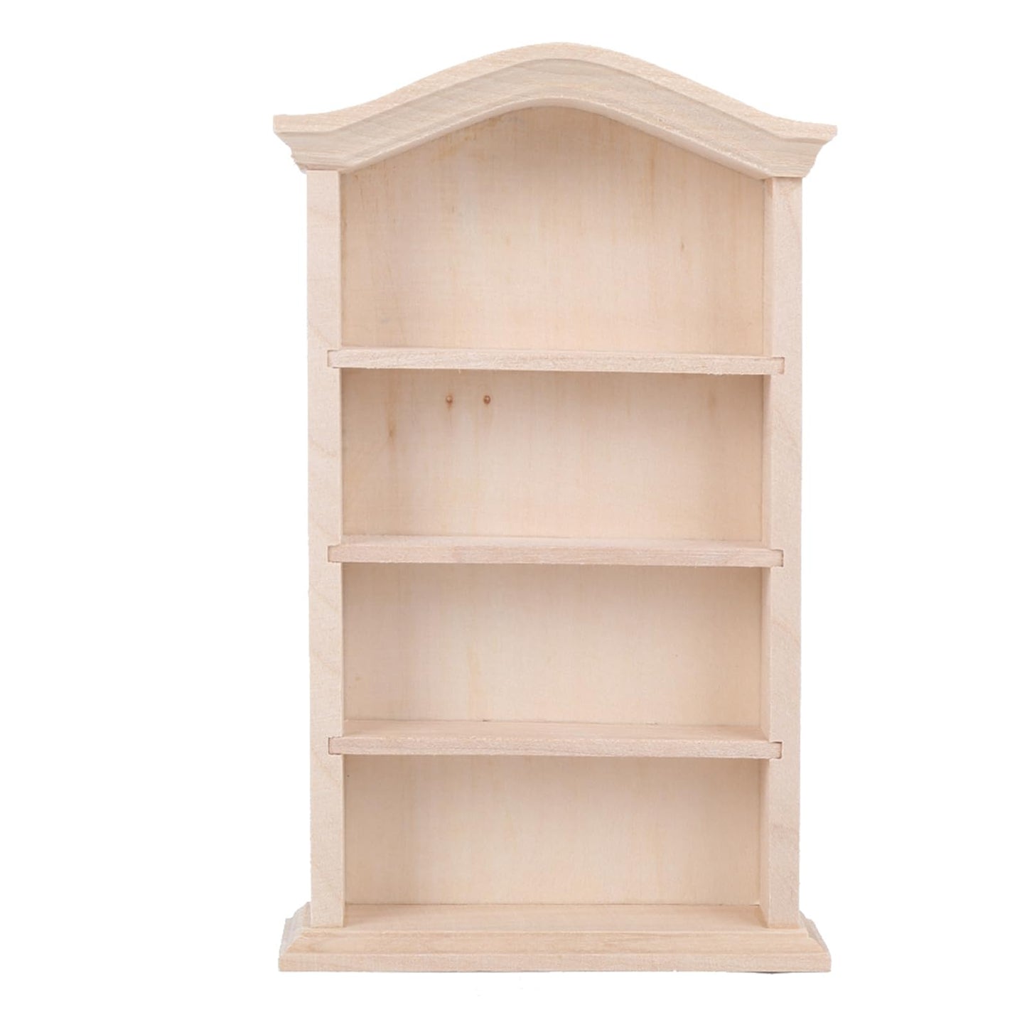 KooingTech Mini Bookshelf, Dollhouse Bookshelf for Mini Books, 1:12 Miniature Bookshelf of Miniature Dollhouse Furniture, Wooden Doll House Book Shelf, Dollhouse Bookcase Wood Color (1)