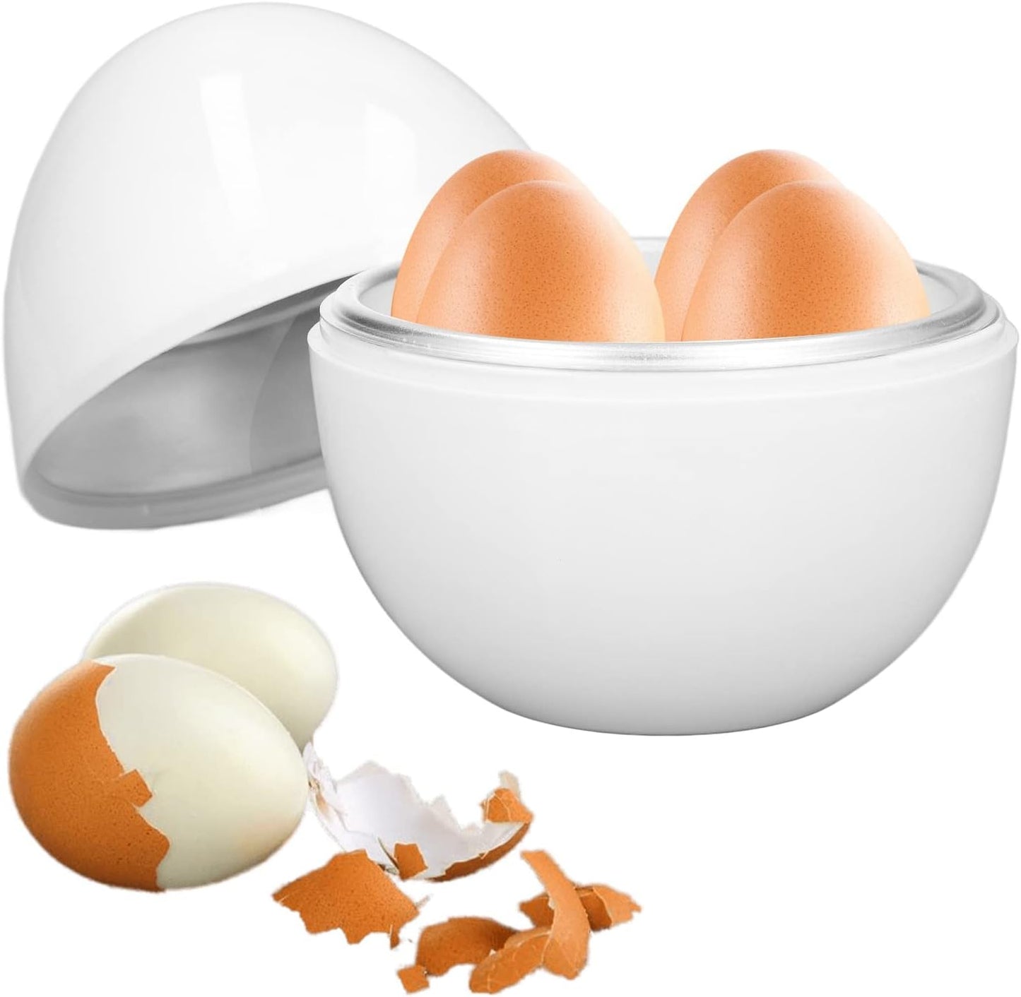 4 Egg Cooker, Hard Boiled Rapid Egg Cooker, Compact Design ABS Material, Kitchen Microwave Function