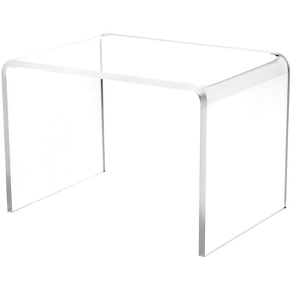 Plymor Clear Acrylic Rectangular Display Riser, 4" H x 6" W x 4" D (3/16" thick) (3 Pack)