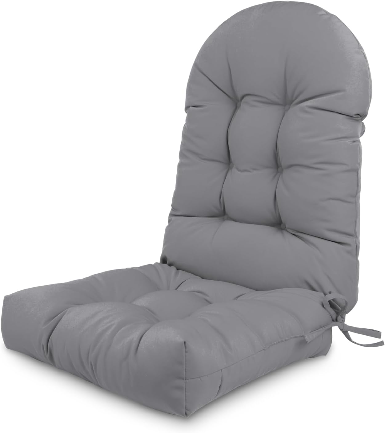 44x19x4in Adirondack Chair Cushion,Outdoor Waterproof Rocking Chair Cushion Gray Non-Slip High Back Patio Chair