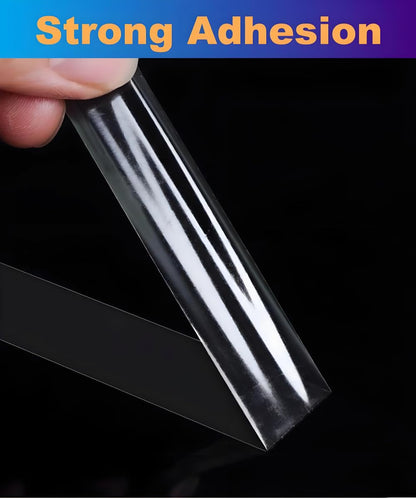 Ultra-Thin Clear Double Sided Tape Heavy Duty 2-Inch x 50 Feet Two Sides Strong Stick Mounting Adhesive Tape for Arts & Crafts, Fix Carpet, Women Clothes, Woodworking, Anti Cat Scratch, Sewing Project