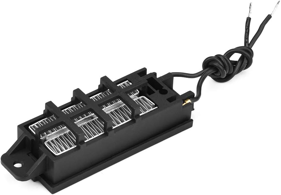 12V 50W PTC Ceramic Air Heater, Automatic Constant Temperature Electric Heater with Bracket