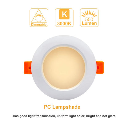 YGS-Tech Smart 3 Inch LED Recessed Lighting RGB WiFi Downlight, 5W Compatible with Alexa and Google Home, Dimmable RGB & CCT 2700-6500K Color Changing, 120V Ceiling Light with LED Driver (4 Pack)