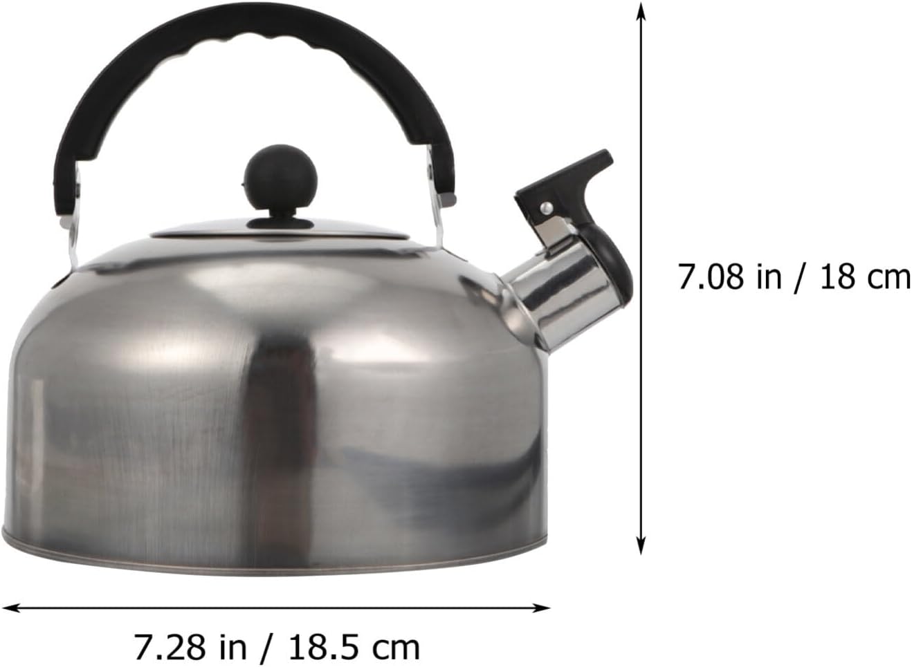 ABOOFAN Whistling Tea Kettle - Stainless Steel 2L Teapot for Stovetop Hot Water, Fast Boil Silver Kettle