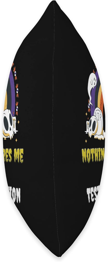 Nothing Scares Me I'm a Test Automation Developer Throw Pillow, 16x16, Multicolor