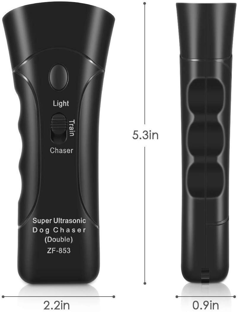 Amazingbuy Ultrasonic Dog Trainer Device Electronic Dog Deterrent/Dog Barking Control Devices Training Tool Stop Barking Sonic Dog Repeller (Black)