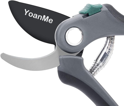 YoanMe-Sharp Bypass Pruning Shears, Gardening Scissors, Tree Trimmers, Hand Pruner, Garden Shears, Clippers