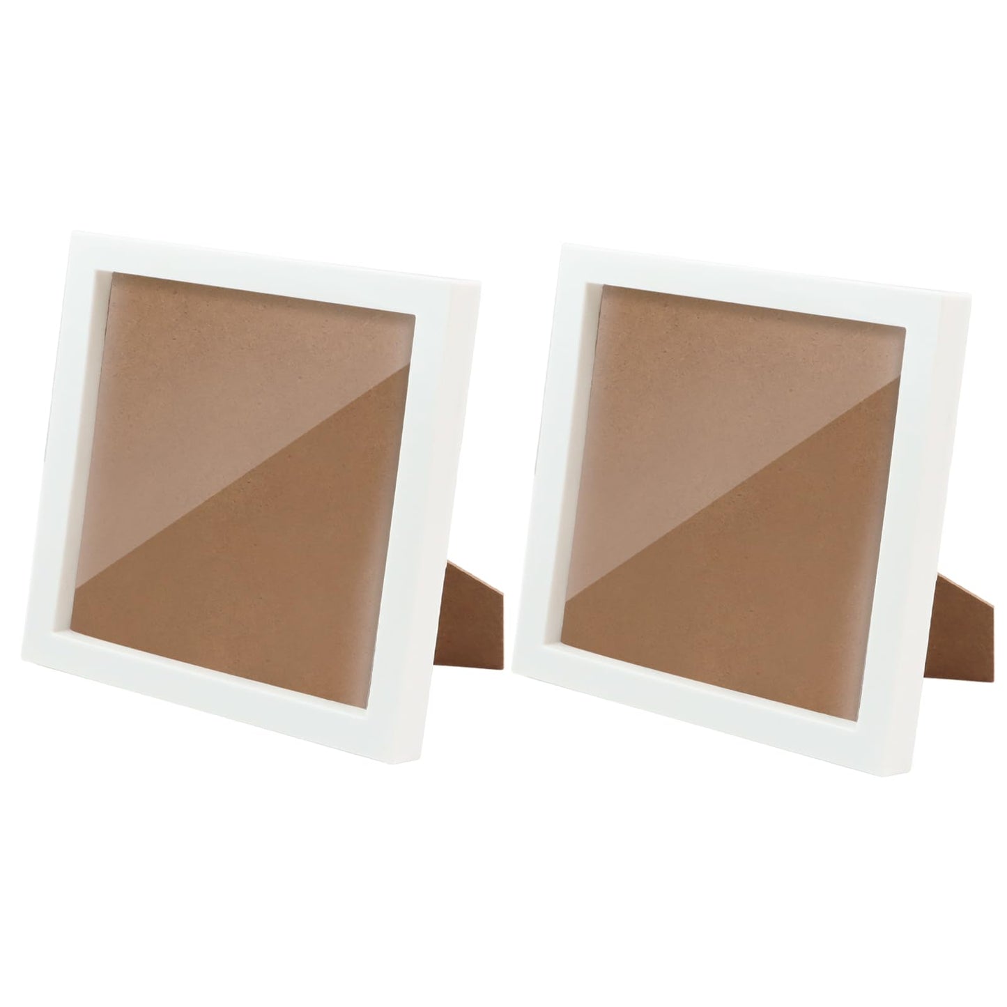 antor 2 Pack 6x6 Display Frames for Diamond Painting, Square Tabletop Stand Picture Frames for Diamond Art Projects and Completed DIY Artwork