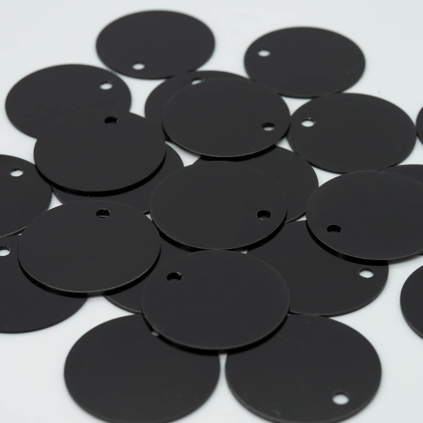 StayMax Round Aluminum Blank Tags Stamping Blanks Engraving Blanks 25 Pack (Black)