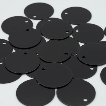 StayMax Round Aluminum Blank Tags Stamping Blanks Engraving Blanks 25 Pack (Black)