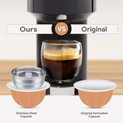 Nes presso Vertuo Pods Upgrade Version for Vertuo Next Coffee Brewer, 230 ML Crema Coffee, 2 Capsules, 1 Tamper