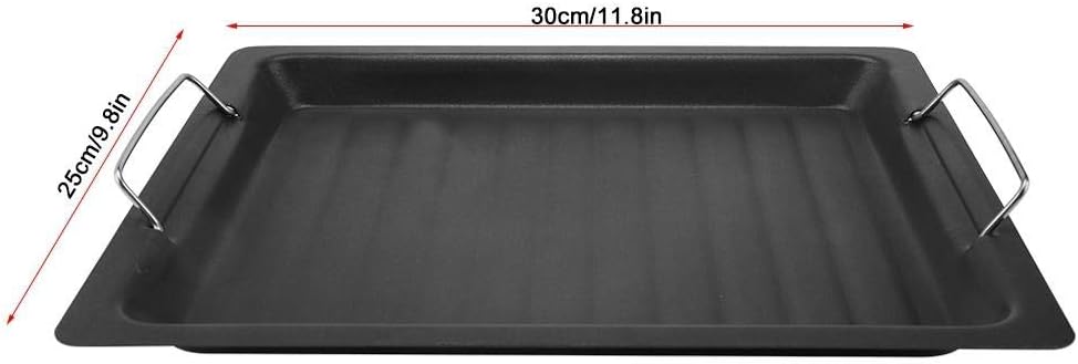 BBQ Frying Pan, Stainless Steel Non-Sticky Barbecue Pan, Frying Pot for Grilling, Picnics, Outdoor Activities