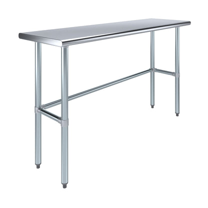 KPS Commercial Stainless Steel Work Table with Crossbar – 18" x 60" NSF Certified Heavy Duty Prep Table for Restaurant, Kitchen, or Food Truck