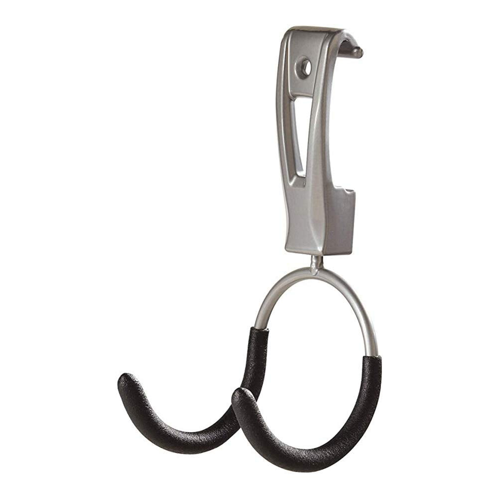Rubbermaid Universal Powder Coaded Metallic Fasttrack Hanging Garage Hook Organizers for Ladder, Tool, and Bike Storage (12 Pack)