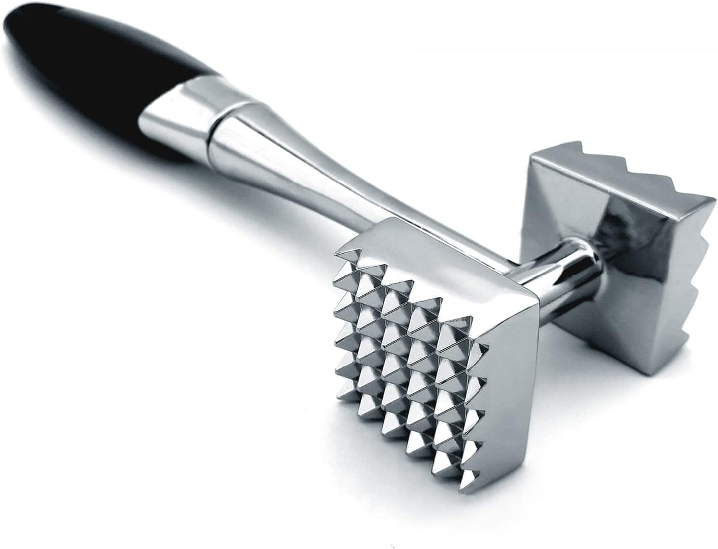 Meat Tenderizer Tool, 8.8 inches Dual-Sided Nails Meat Mallet with Rubber Comfort Grip Handle for Steak, Chicken, Fish