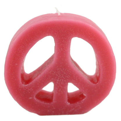 Candlestock Handmade Colorful Peace Sign Candle - Red - Yellow - Green - Blue - Lavender - Pink (Yellow)