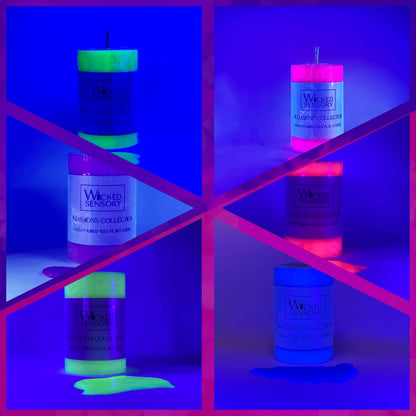 Premium UV Wax Play Candle - Unscented Body Safe Wax Blend for Sensory Play, Comfortable Heat Sensation - Perfect for Couples & Beginners (UV White)