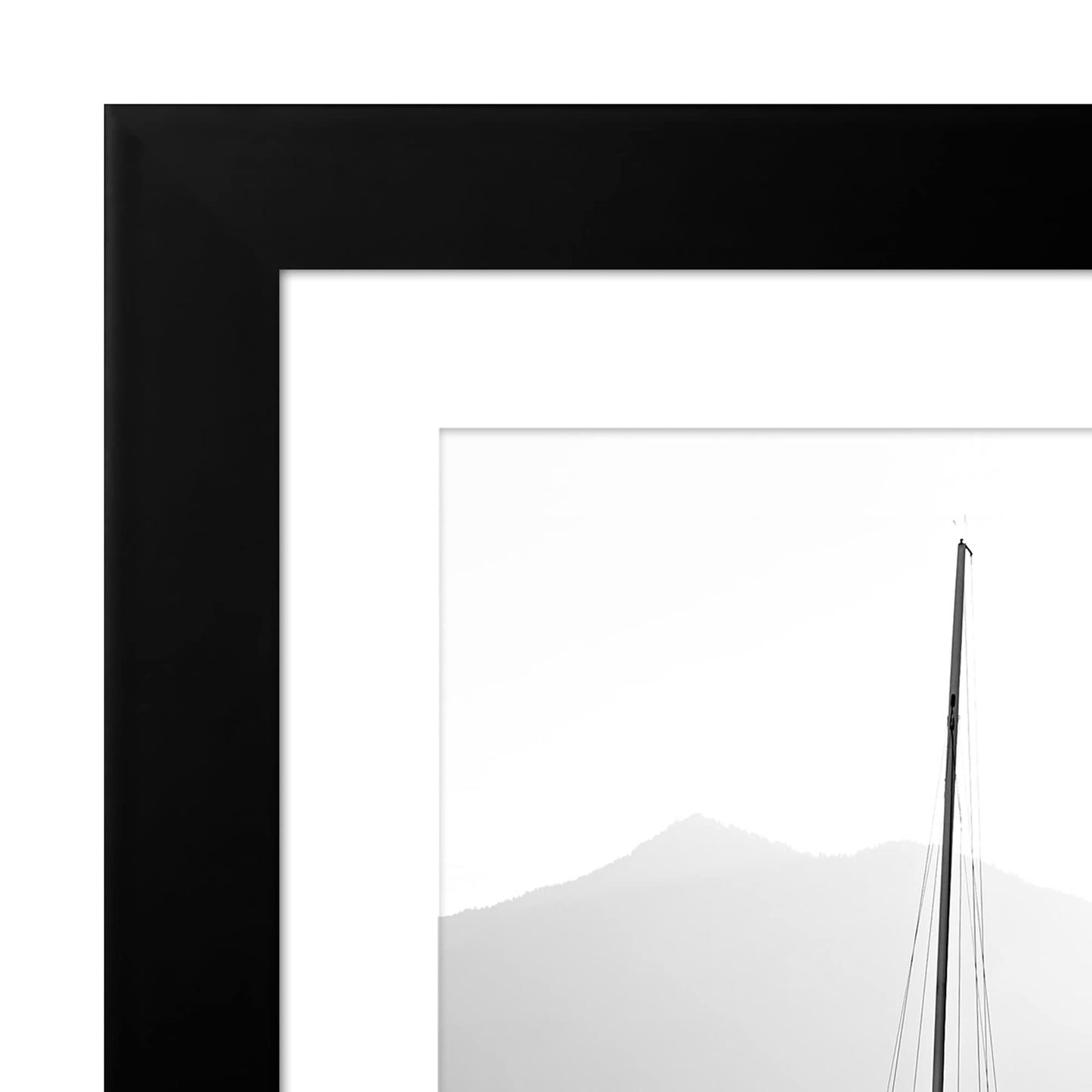 Americanflat 10x12 Picture Frame with Shatter-Resistant Glass - Use as 8x10 Frame with Mat or Display 10x12 Photo Without Mat - Signature Collection - Picture Frames for Wall Display - Black