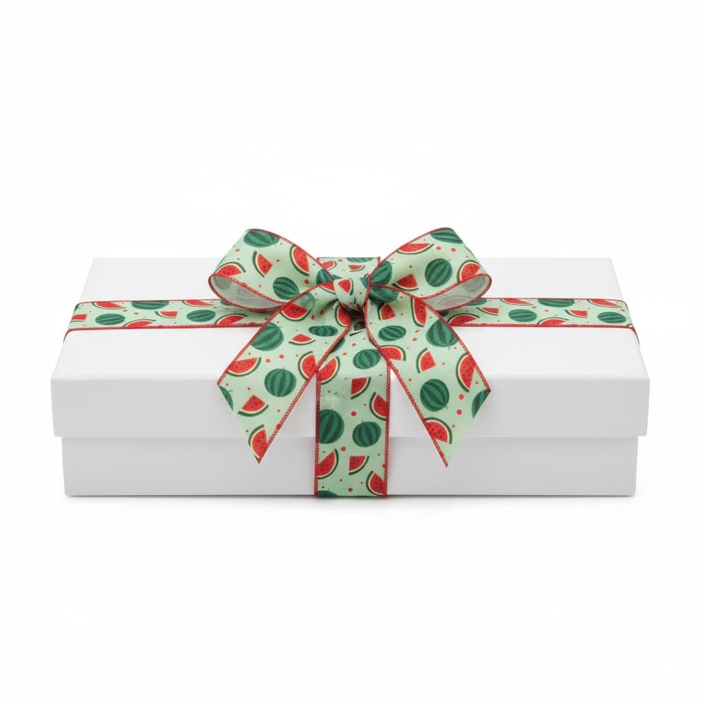 NUVCELKA 4 Rolls Watermelon Ribbon 20 Yards 2.5 Inch Summer Wired Edge Burlap Craft Ribbons for Wreath DIY Gift Wrapping Party Baby Shower Bow Decoration