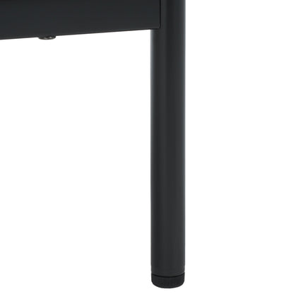 SAFAVIEH Enid TV Stand for up to 65" Flatscreen – Distressed Black, 4 Doors with Interior Storage, Cabinet Style Entertainment Media Console (MED9639E)