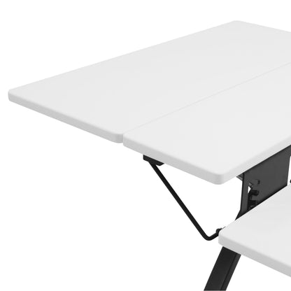 Comet Plus Hobby and Sewing Table with Side and Lower Shelf - Can Also Be Used as Computer Desk