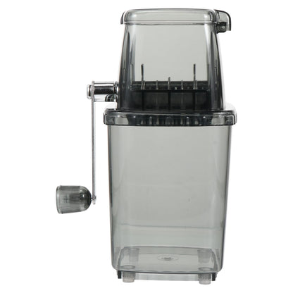 ARTIBETTER Manual Ice Crusher Portable Hand Crank Ice Grinder for Home Kitchen Bar Use - Compact Multifunctional Chopper for Shaved Snow Cones Slush Drinks - Transparent Cover Design