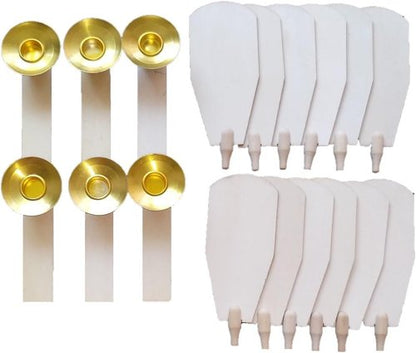 Christmas Pyramid Kit by [Brand Name] - 21Pcs Replacement Parts with 12 Fans & 6 Candle Holders