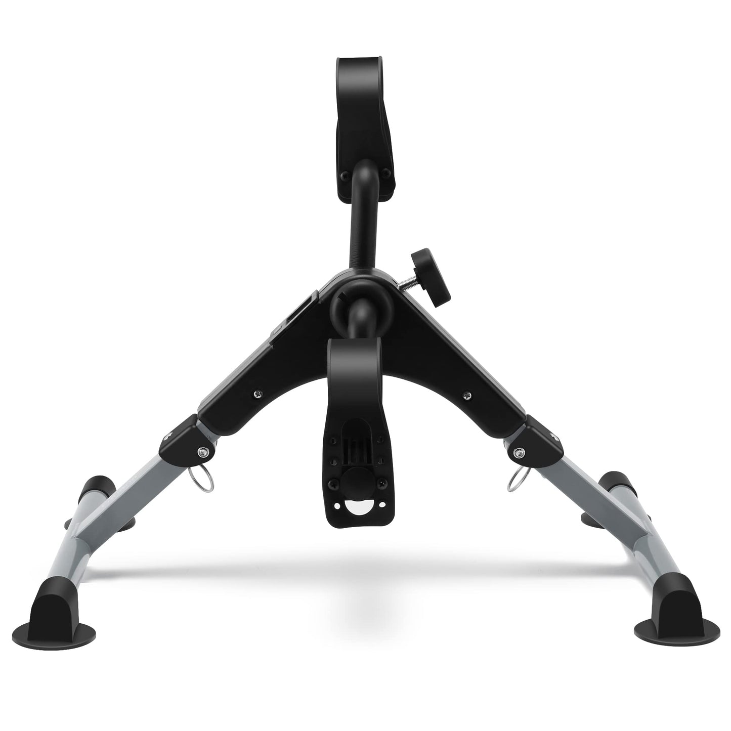Folding Pedal Exerciser Mini Exercise Bike Portable Peddler Under Desk Bike with LCD Display for Arms and Legs Workout (Gray)