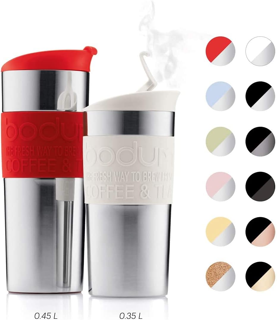 Bodum 11068-01 Vacuum Travel Mug, Small, Black, 0.35 L, 1 Count