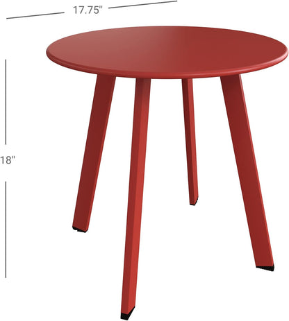 Stylish Round Outdoor Side Table - Small Accent Table for Patio & Balcony