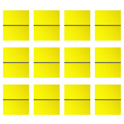 Frddiud Laser Engraving Blank ABS Double Color Plastic Sheet, 11.8x6.49x0.05 inch Materials Double Color Plastic Sheet for Interior Signs, Badges, DIY Carving Pack of 12 (Yellow)