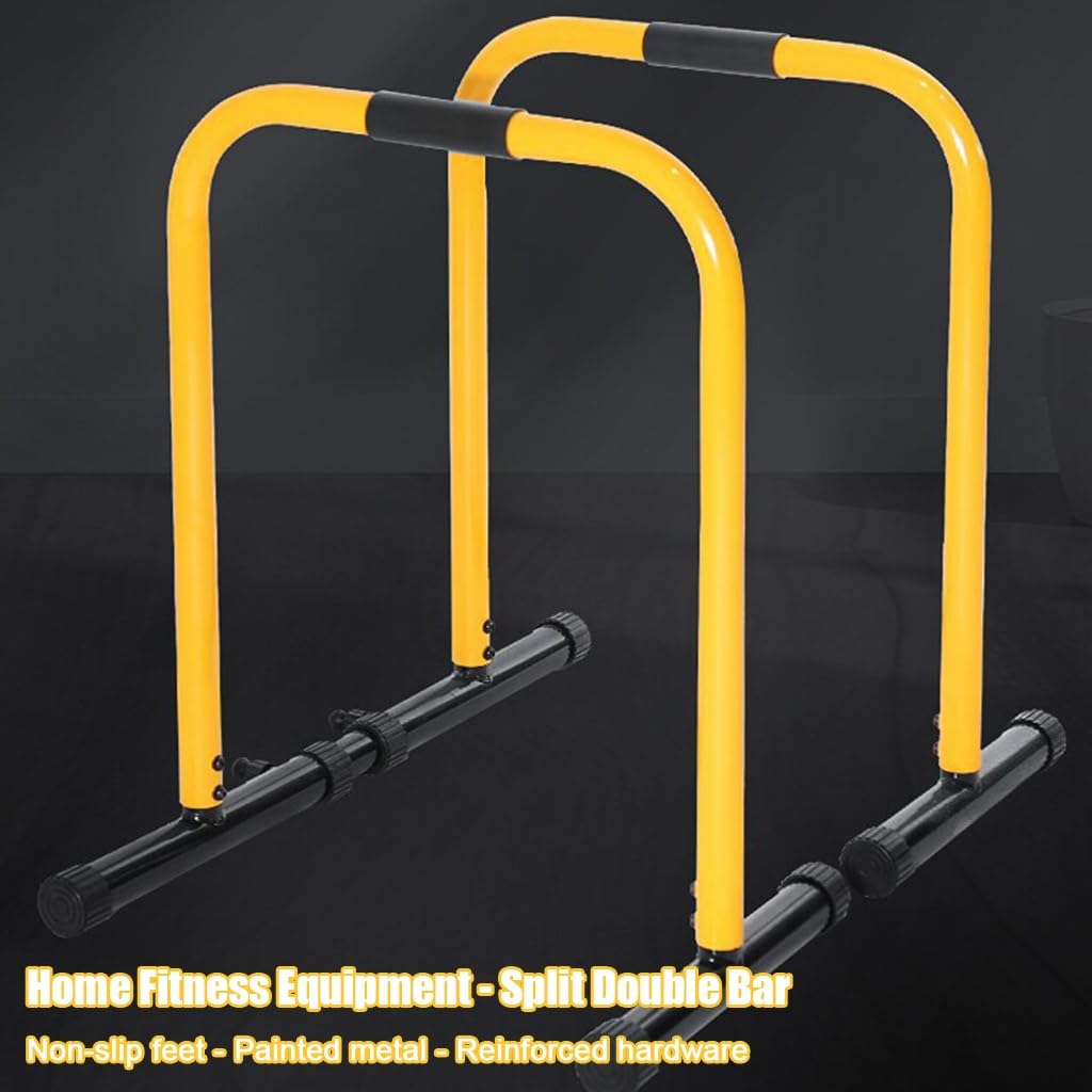 GGZONE Dip Stands Bar Adjustable Parallel Bars, Capacity Perfect for Home and Garage Gym Exercise Equipment Gymnastics