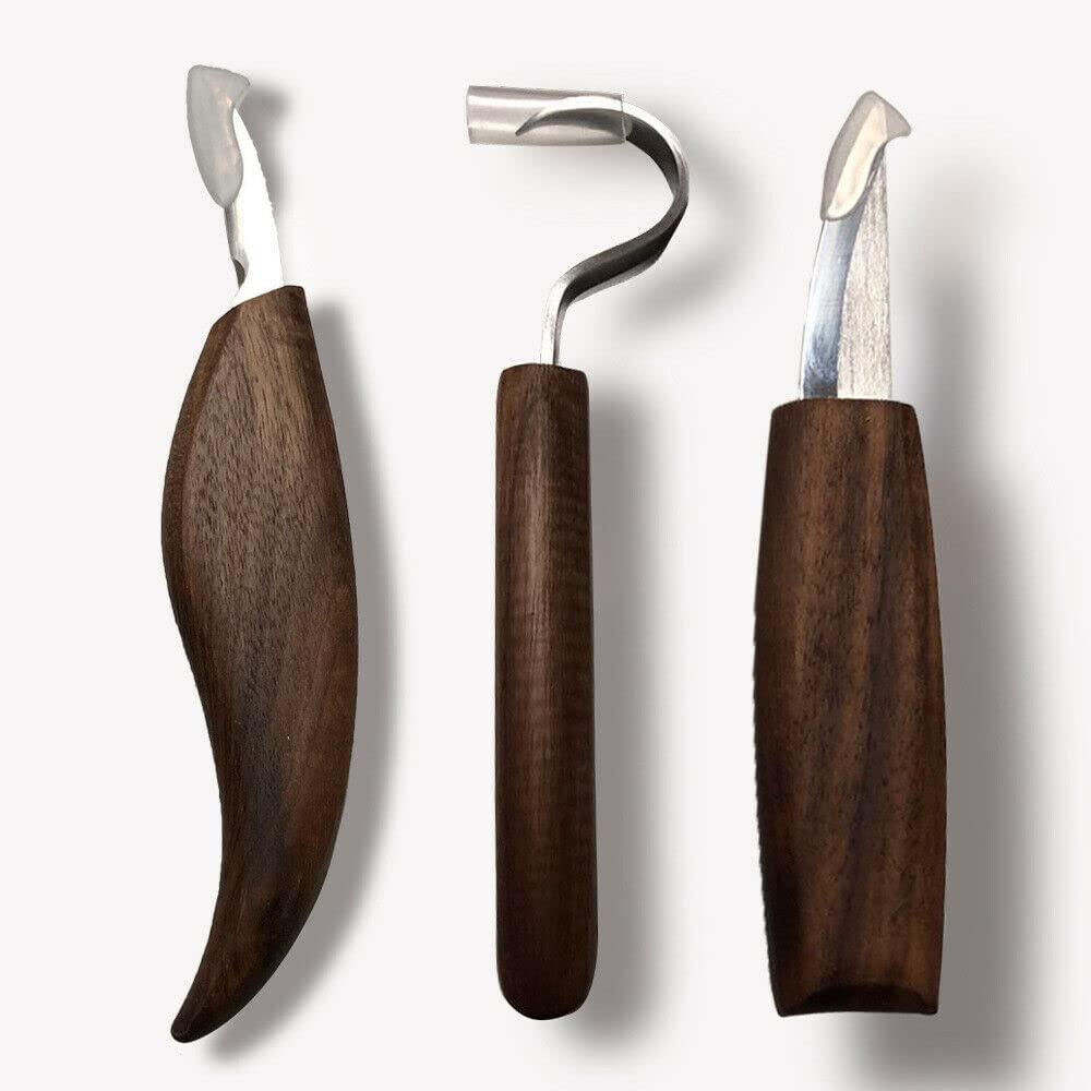 10Pcs Wood Carving Kit, Beginner Set With Resistant Gloves, Spoon & Whittling Knife, Sandpaper for Woodworking