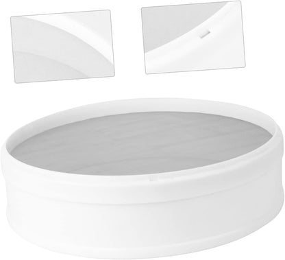 Round Sifter - 1pc Plastic Flour Sieve, Stainless Steel Colander, Ultra Fine Mesh Strainer