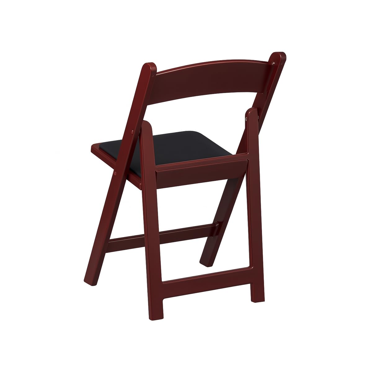 Zedfire Set of 8, Mahogany Resin Folding Chairs with Vinyl Seat, Commercial Event Chairs, Foldable Chair for for Party, Wedding, Picnic, Indoor/Outdoor use