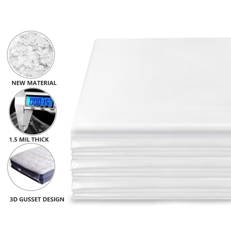 Plastic Mattress Bag for Moving Storage, Mattress Protector Cover ,Mattress Bag for Disposal (Queen)