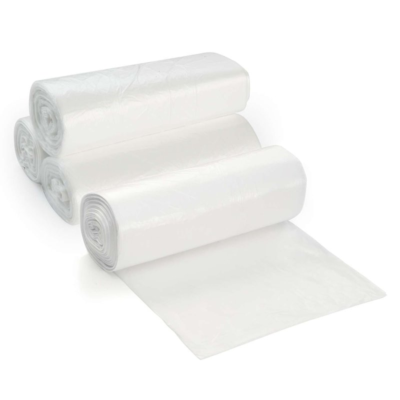 ProCure 7-10 Gallon Clear Garbage Can Liners, 100 Count - Small - Medium Trash Can Liners - High Density, Thin, Lightweight, 8 Microns - for Office, Home, Hospital Wastebaskets - 2 Coreless Rolls